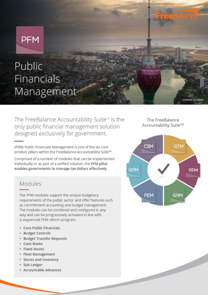 (PFM) Overheidsfinanciën Management Factsheet